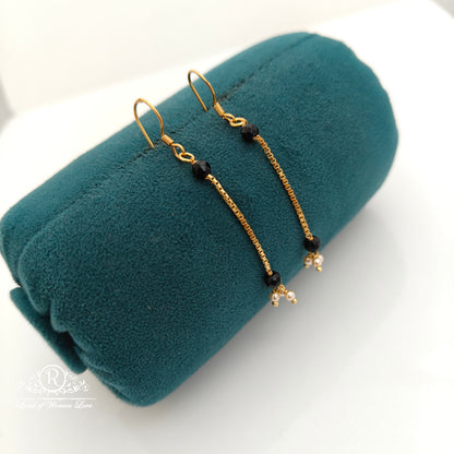 92.5 Silver with gold polish Earrings -RCH1291