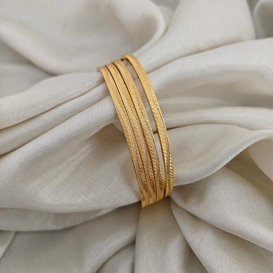92.5 Silver with Gold Polish Bangles-RCHD0130