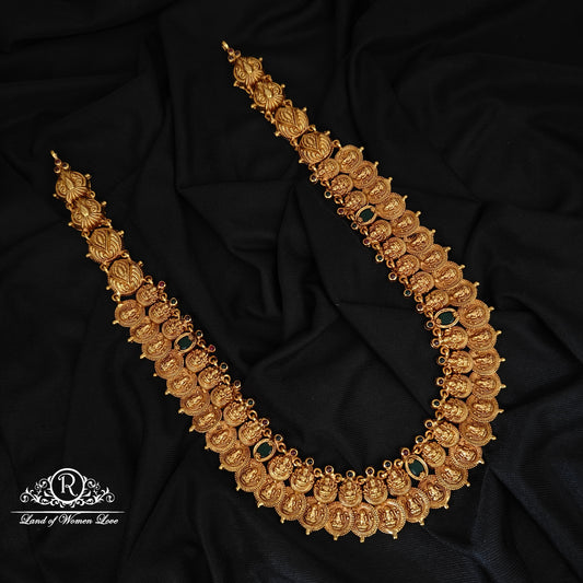 92.5-SILVER LAKSHMI DEVI WITH PEACOCK DESGIN KASUHARAM-RCZ948