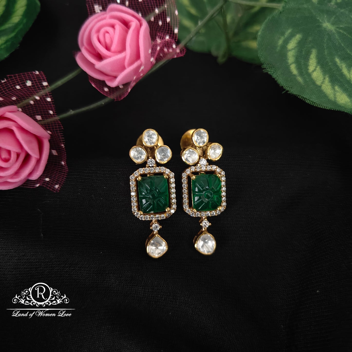 92.5-SILVER MOISSANITE EARRINGS-RCMJ194