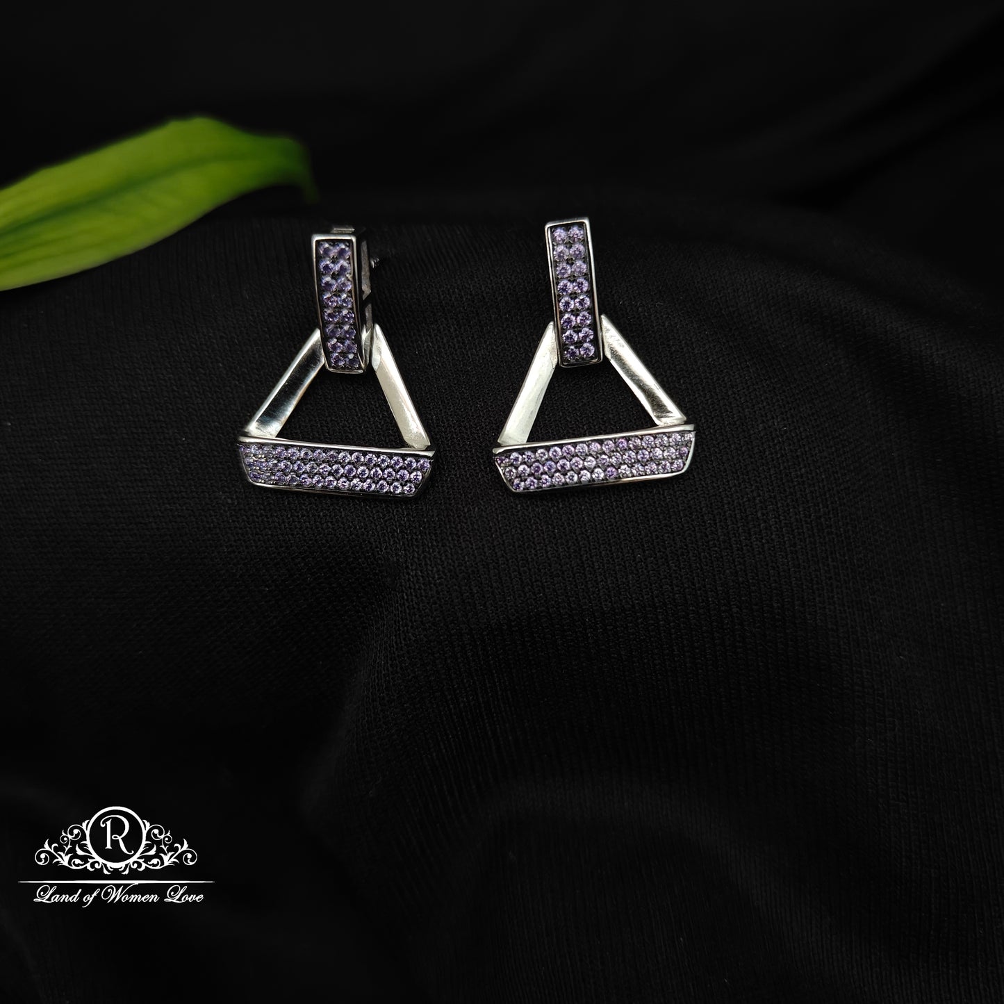 92.5 SILVER  EARRINGS-RCG328-3