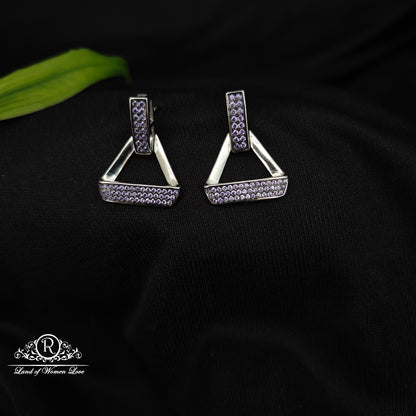 92.5 SILVER  EARRINGS-RCG328-3