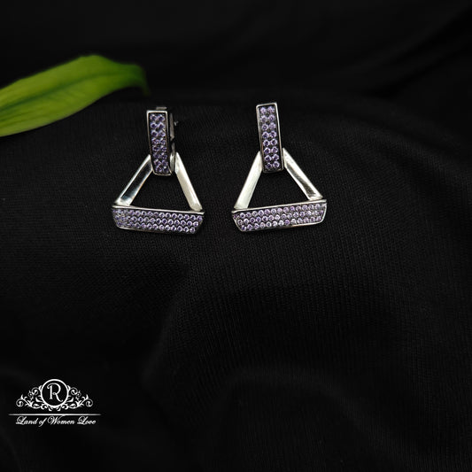 92.5 SILVER  EARRINGS-RCG328-3