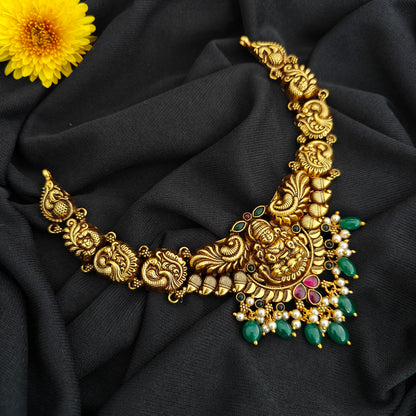 92.5 Silver  lakshmi devi  Necklace design-RCV320