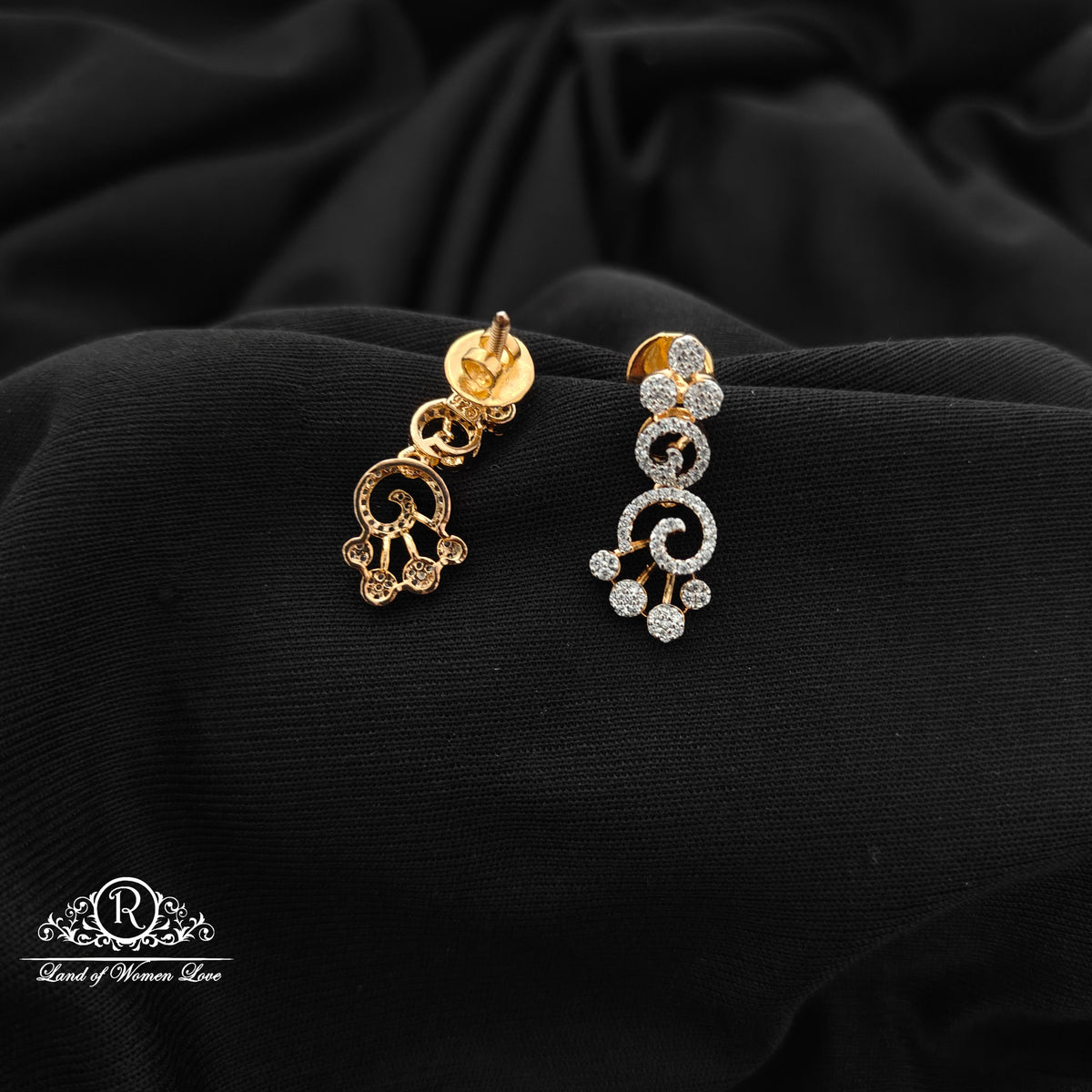 92.5 silver diamond finishing  earrings -RCR209