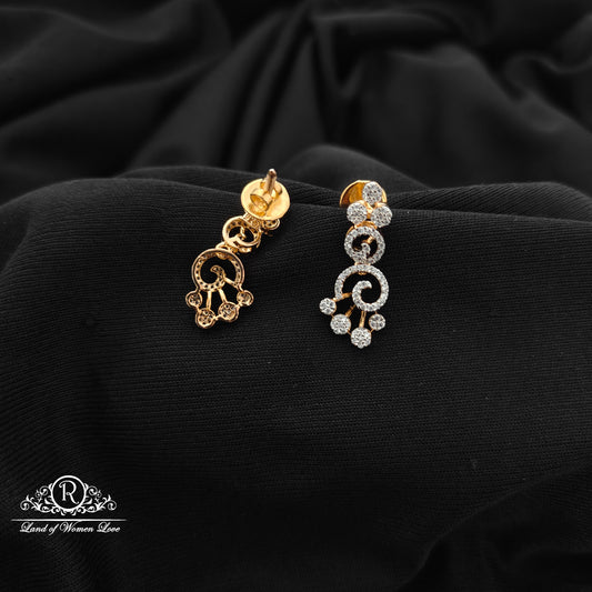 92.5 silver diamond finishing  earrings -RCR209