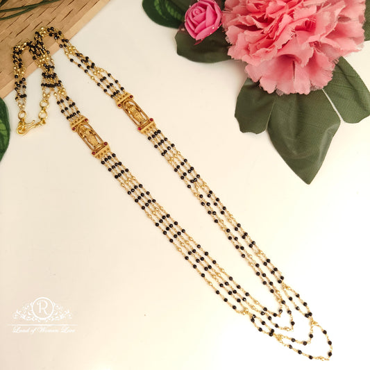 92.5-SILVER BLACK BEADS CHANDRAHARAM-RCNJ061