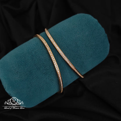 92.5 silver bangles with cz stones-RCH1143