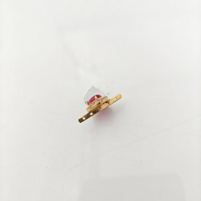 92.5 silver ruby stone side locket -RCAA14