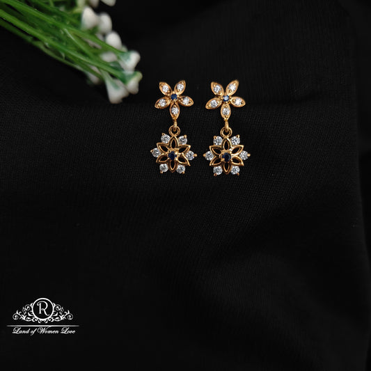 92.5 SILVER STONE EARRINGS-RCHD080