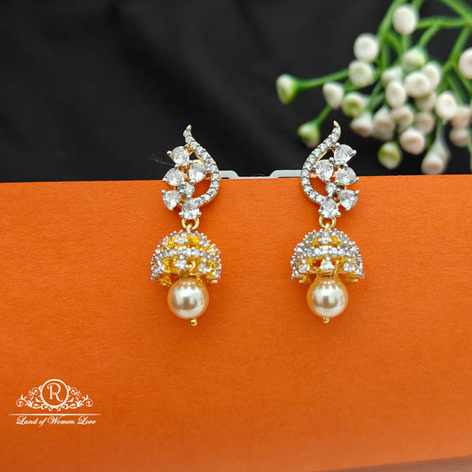 92.5 SILVER Diamond Finishing Earrings-RCCP110-1