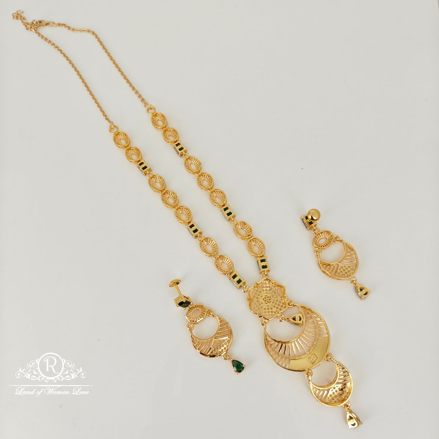 92.5 SILVER TURKEY  COLLECTION  NECKLACE WITH EARRINGS SET-RCM1438