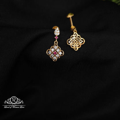 92.5 SILVER STONE EARRINGS-RCHD038-5