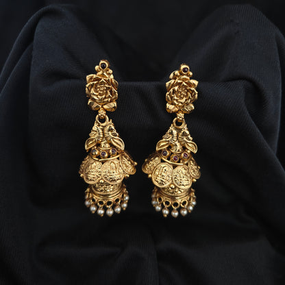 92.5 Silver with gold polish earrings -RCH1316