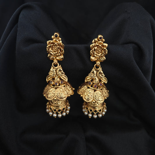 92.5 Silver with gold polish earrings -RCH1316