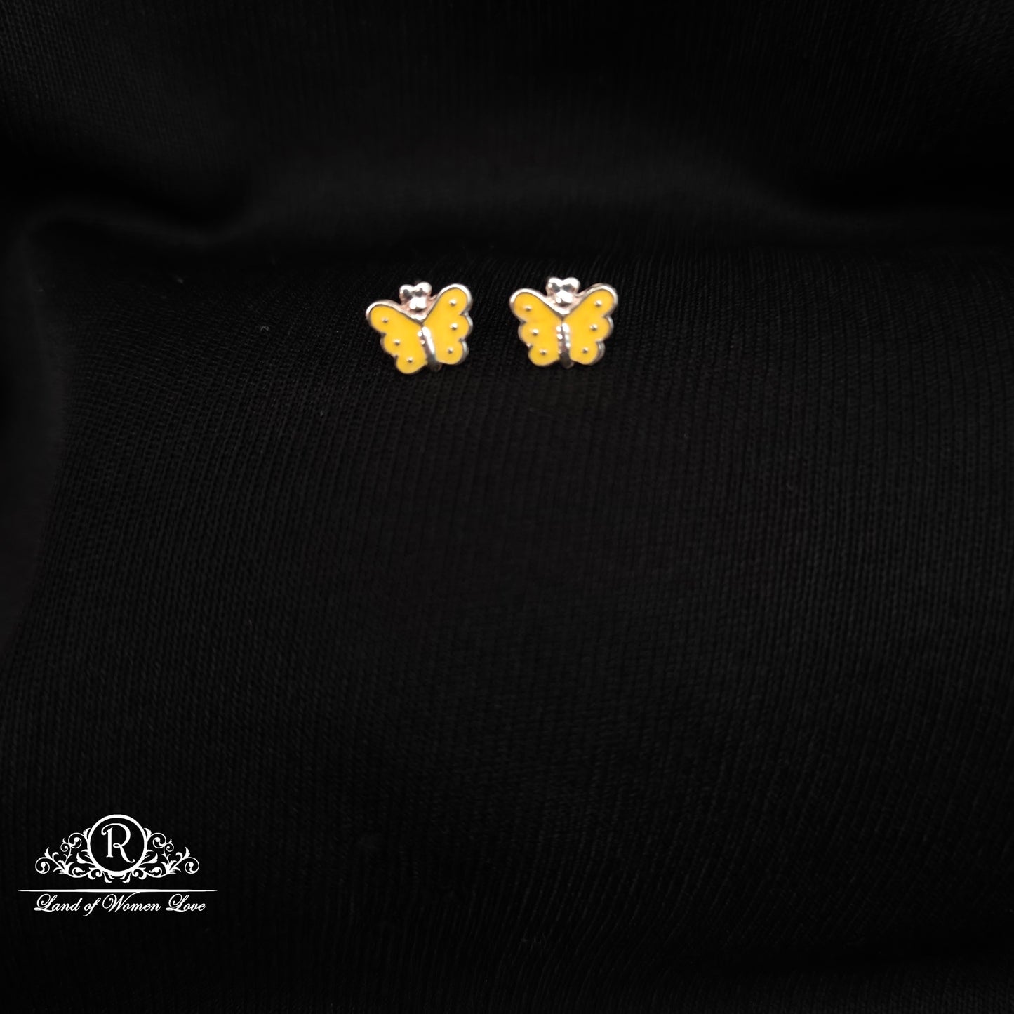 92.5 Silver Butterfly  Kids Earrings-RCHS54