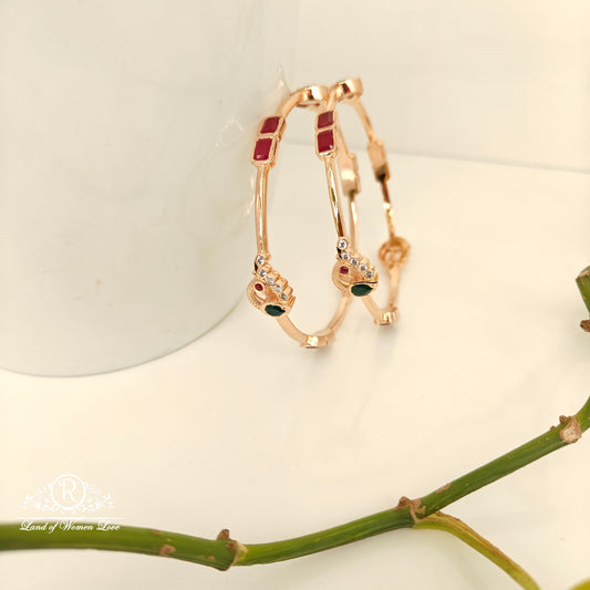 92.5 SILVER ROSE GOLD POLISH BANGLES-RCM1407