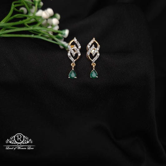 92.5 SILVER STONE EARRINGS-RCHD062