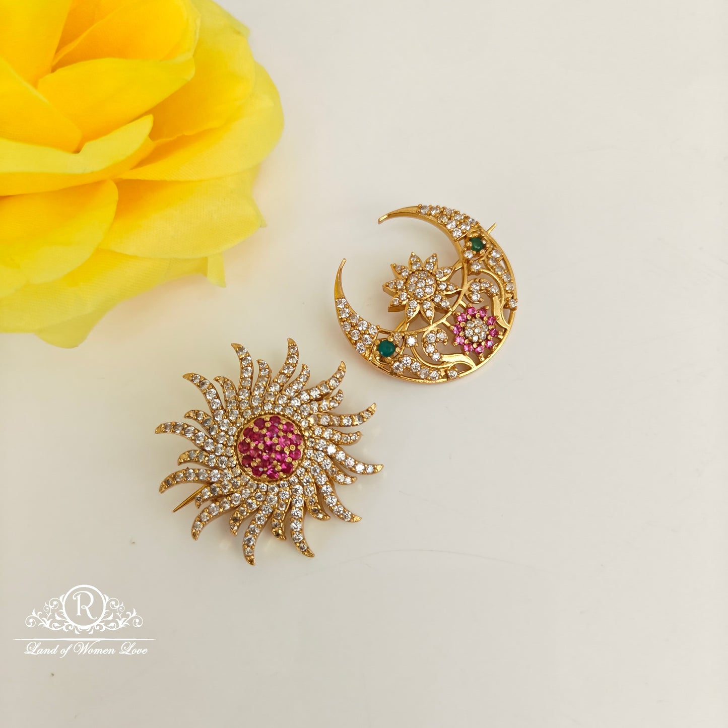 92.5 SILVER CZ  AD STONE SURYA VANKA CHANDRA VANKA-RCP224