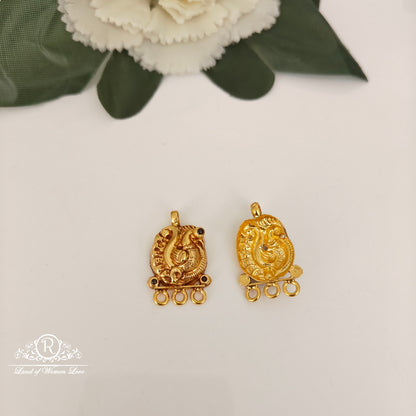 92.5-SILVER PEACOCK DESGIN SIDE LOCKETS -RCZ1031
