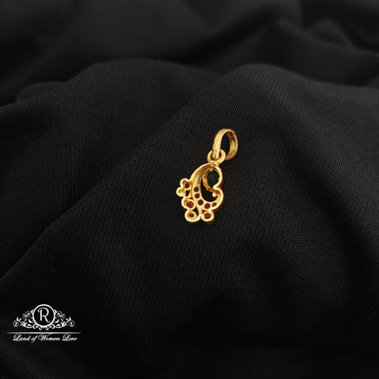 92.5 Silver flower design with gold polish locket-RCR260