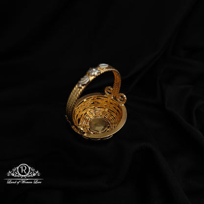 SILVER WITH GOLD POLISH POOLA SAJJA-RCRS16