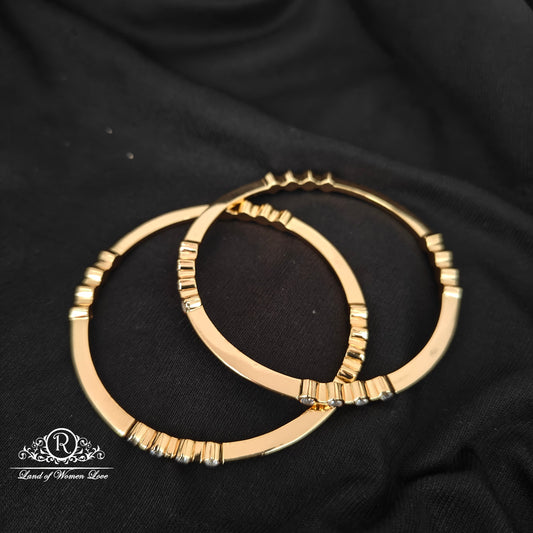 92.5 SILVER ROSE GOLD POLISH BANGLES-RCM1417