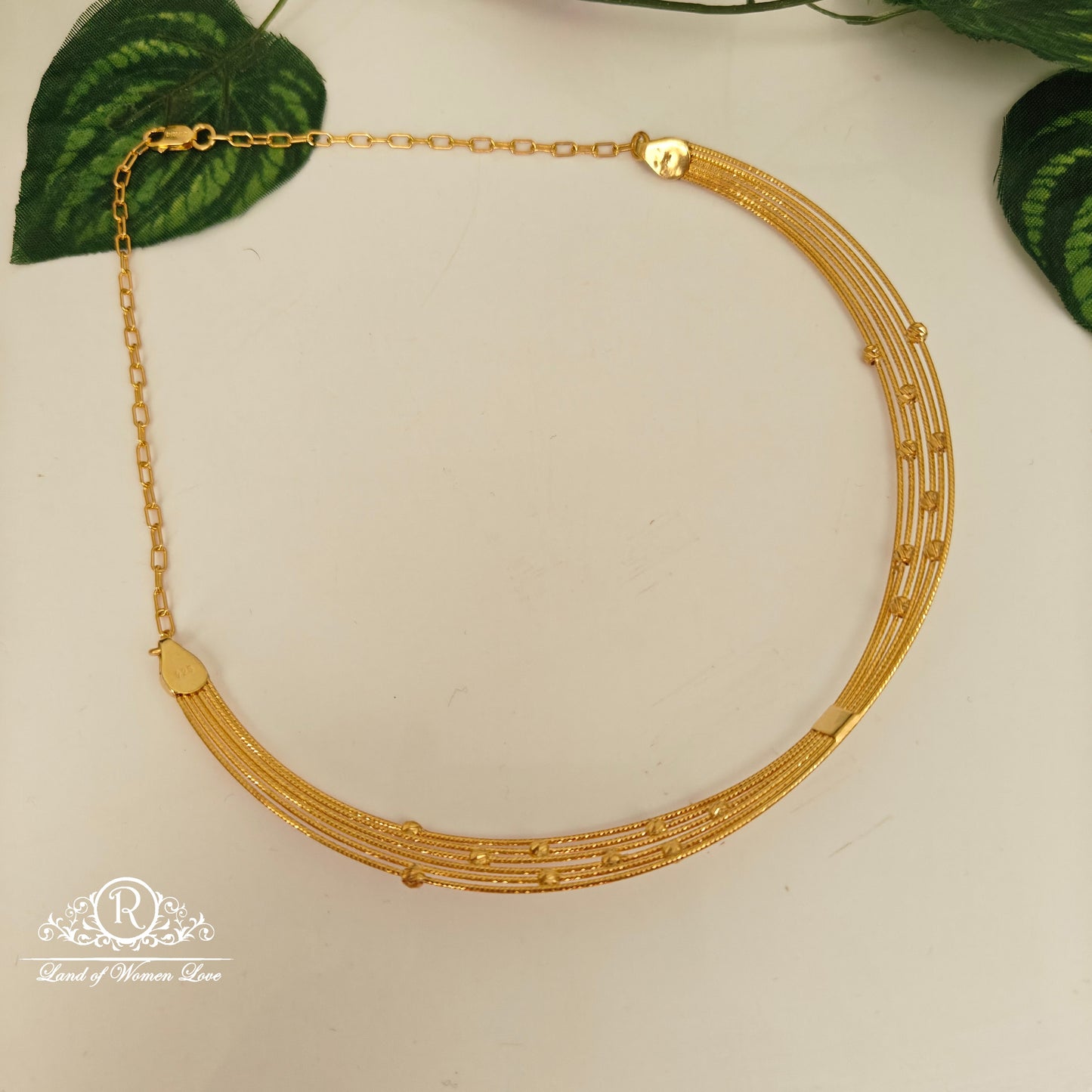 92.5 silver kante with gold balls -RCVH28