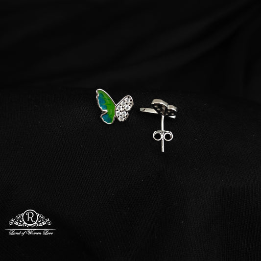 92.5 SILVER KIDS SPECIAL  BUTTERFLY EARRINGS-RCG359-2