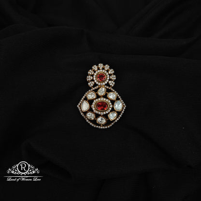 92.5 SILVER MOSSINATE PENDANT-RCG313