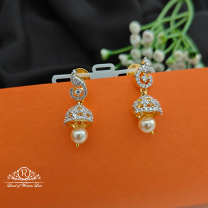 92.5 SILVER Diamond Finishing Earrings-RCCP112-1