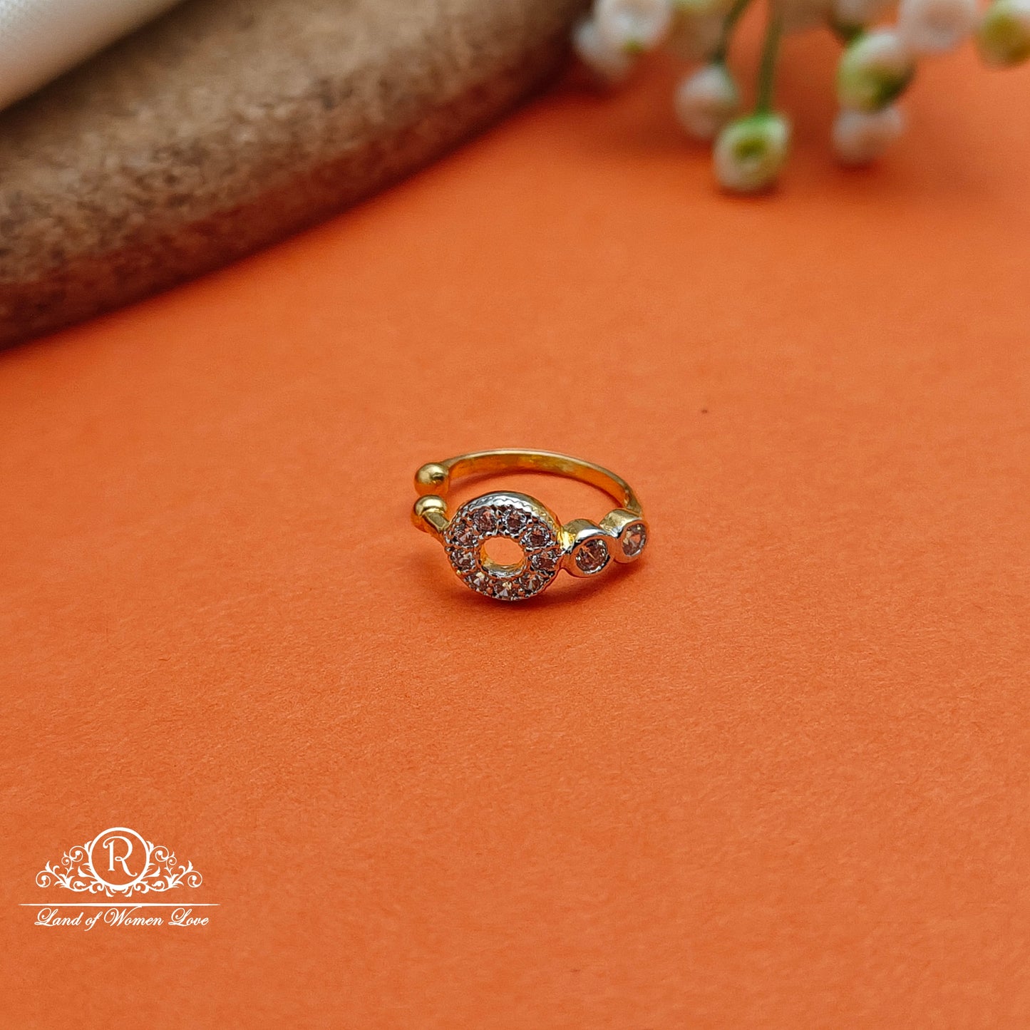 92.5 SILVER Diamond Finishing Nose Pin-RCCP80-1