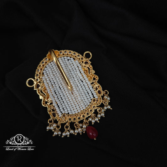 92.5 SILVER LAKSHMI DEVI PEARL PENDANT-RCHD095