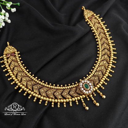 92.5 Silver Flower Desgin Necklace-RCR091