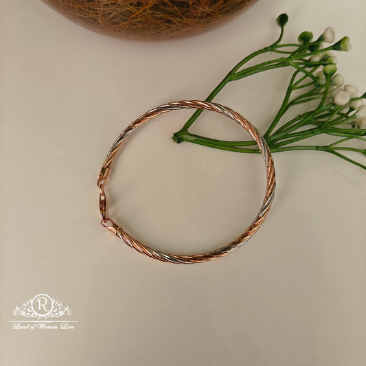 92.5 SILVER TWO TONE BRACELET -RCG348