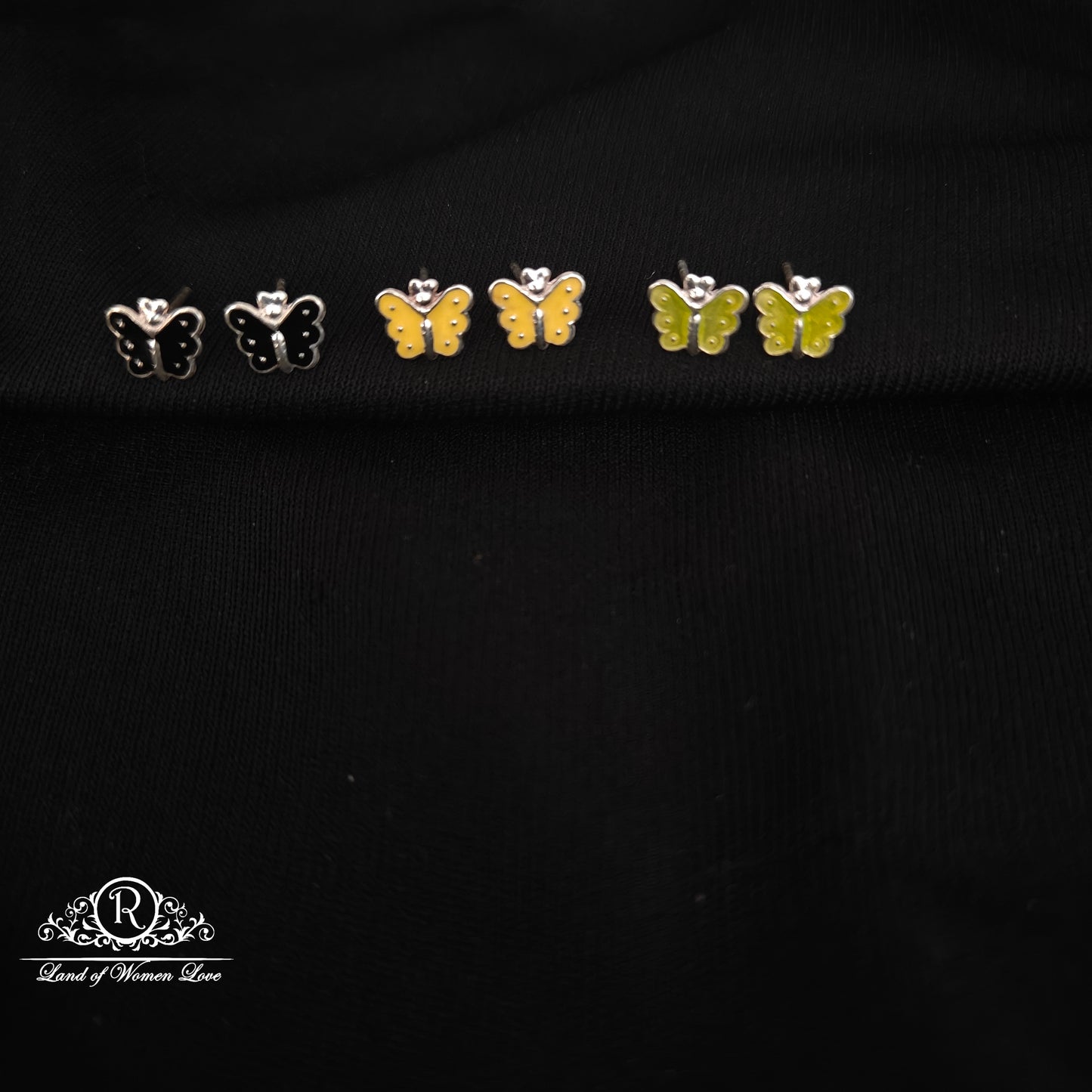 92.5 Silver Butterfly  Kids Earrings-RCHS54