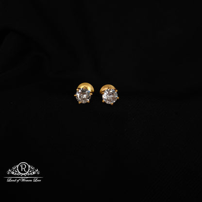 92.5-SILVER WHITE STONE STUDS-RCZ993