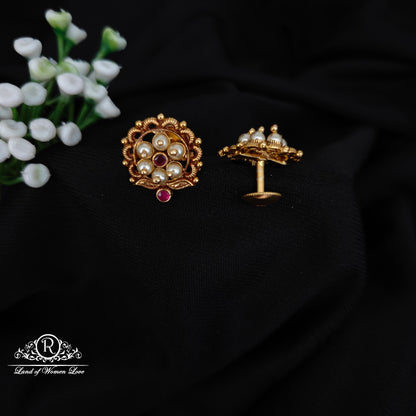 92.5 SILVERPEARL ROUND STUDS-RCJR1088