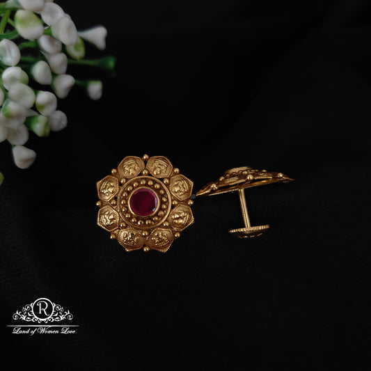 92.5 SILVER KASU MODEL EARRINGS-RCM1394