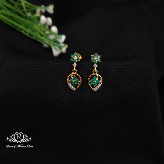 92.5 SILVER STONE EARRINGS-RCHD094