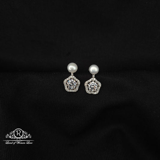 92.5 SILVER PEARL EARRINGS-RCG327