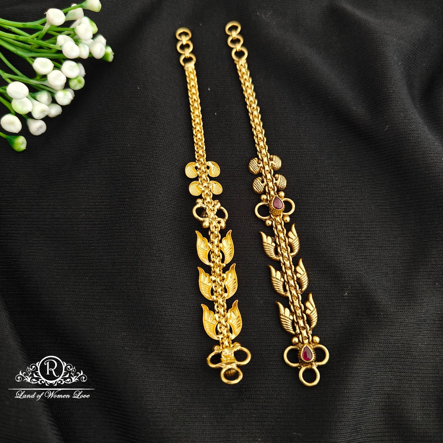 92.5 Silver Nakshi  Earchain-RCR152