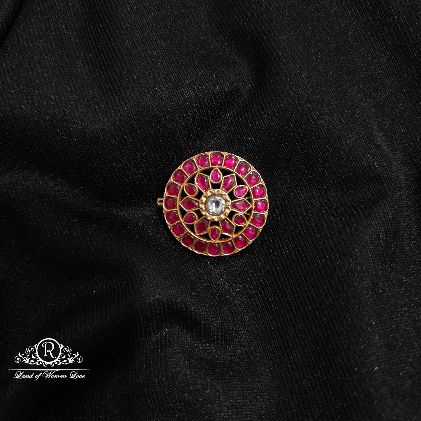 92.5 SILVER KUNDAN HAIR PINS-RCPK02