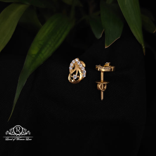 92.5 Silver white stones earrings -RCDS0621