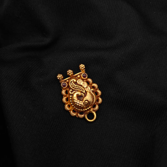 92.5-silver-with-gold-polish-peacock desgin side locket-RCJR9942-3