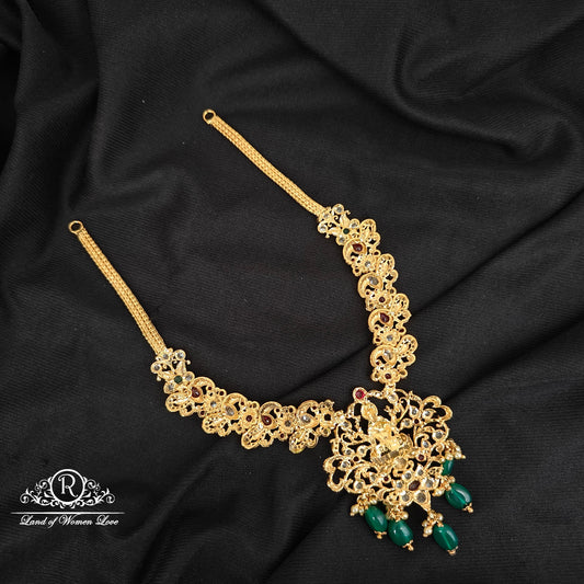 92.5 SILVER LAKSHMI DEVI DESGIN NECKLACE-RCBH008