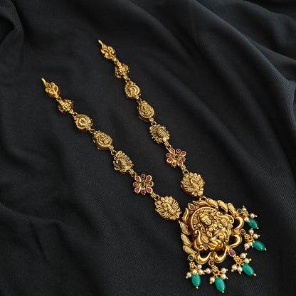 92.5 silver Nakshi  Necklace-RCV378