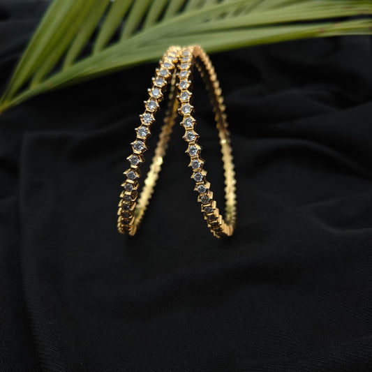 Beautiful bangles collection with white stones "2.6-RCC225