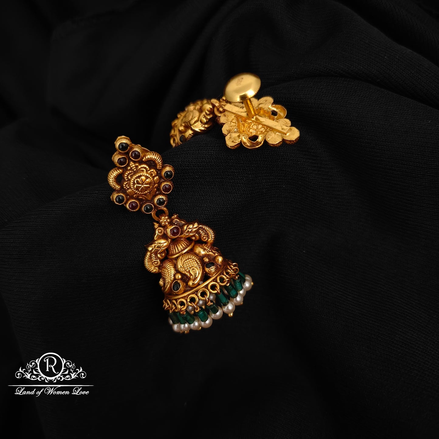 92.5 SILVER  PEACOCK JUMKAS-RCP183