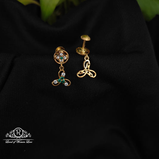 92.5 SILVER STONE EARRINGS-RCHD052